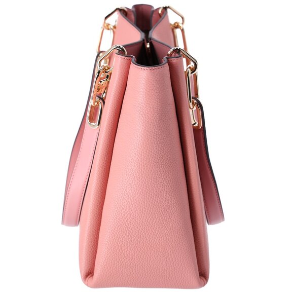 Michael Kors Trisha Large Triple Gusset Compartment Shoulder Tote Primrose Pink - Picture 5 of 9